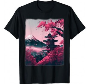 Japanese Vaporwave Art Cherry Blossom Aesthetic T-Shirt